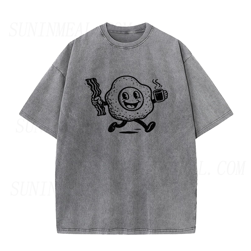 Retro Cartoon Egg Bacon Coffee Unisex Tee