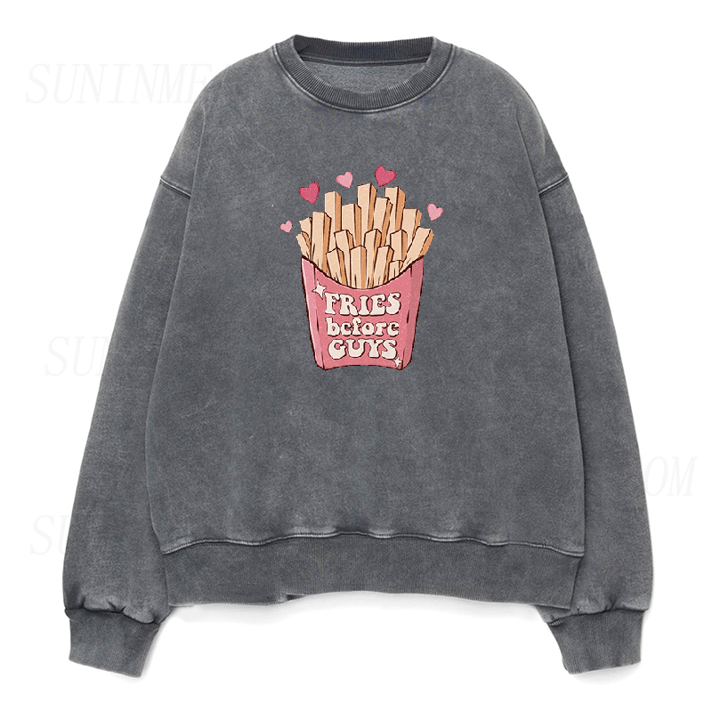 Fries Before Guys Unisex Crewneck Sweatshirt