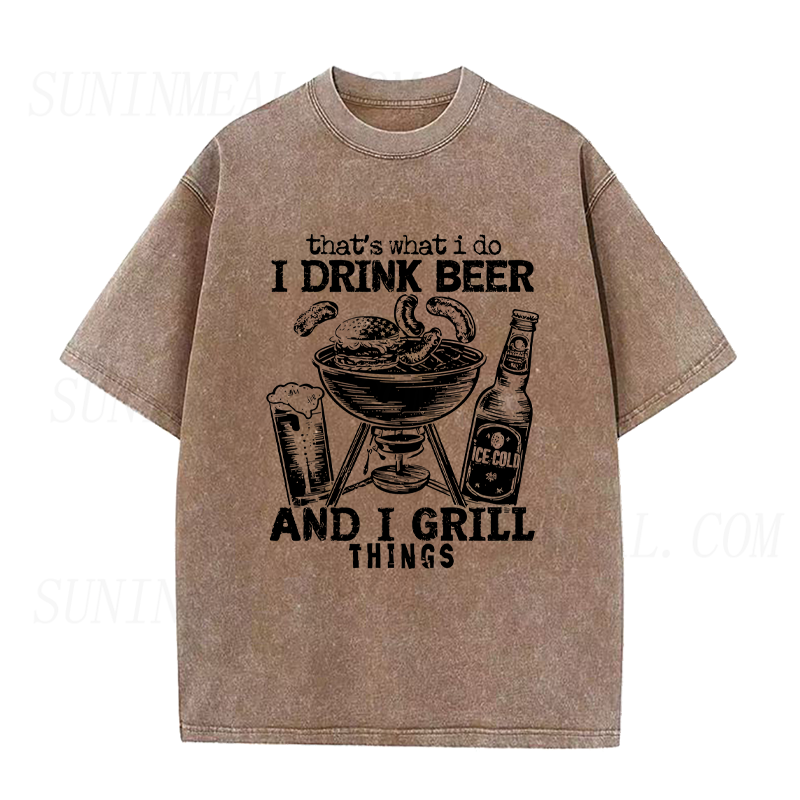 Drink Beer And Grill Unisex Tee