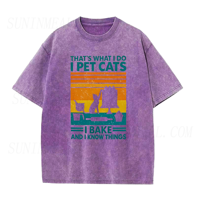 I Pet Cats & Bake Unisex Tee