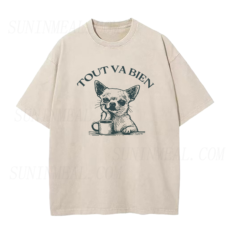 Chihuahua with coffee Unisex Tee