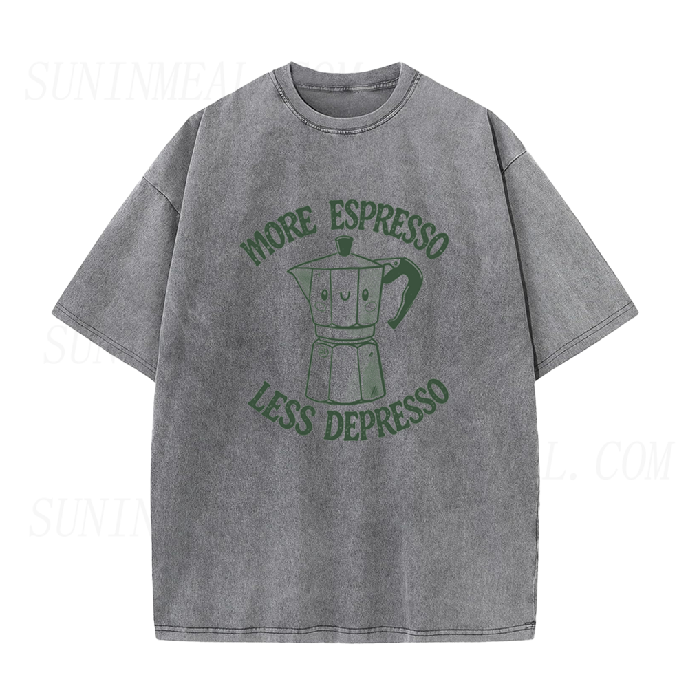 More Espresso Less Depresso Moka Pot Unisex Tee
