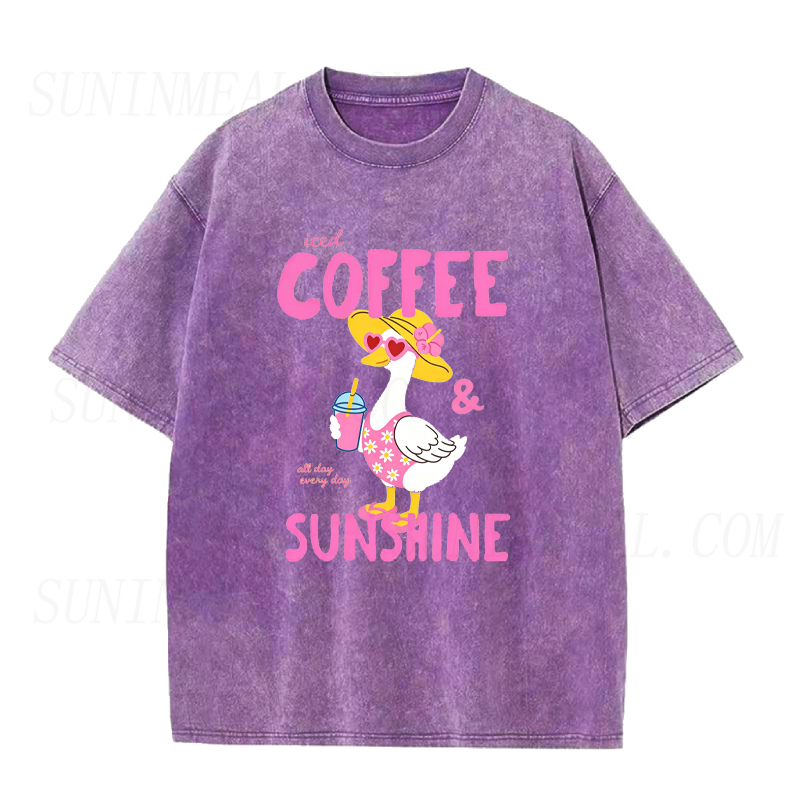 Iced Coffee & Sunshine All Day Every Day Unisex Tee