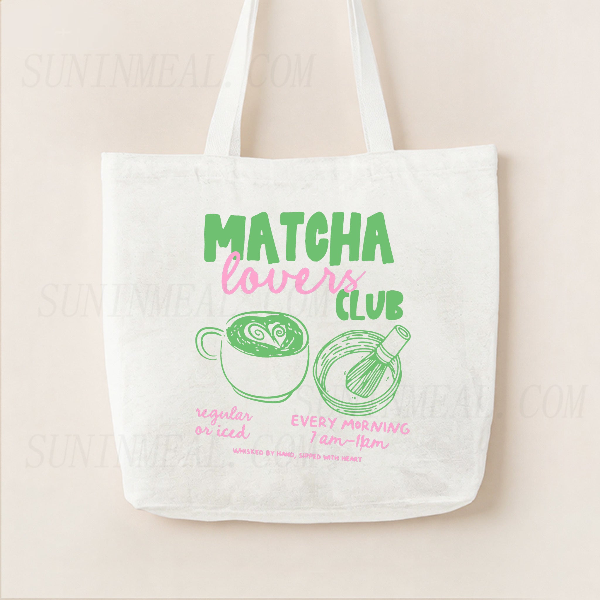 Matcha Lovers Club Canvas Tote Bag