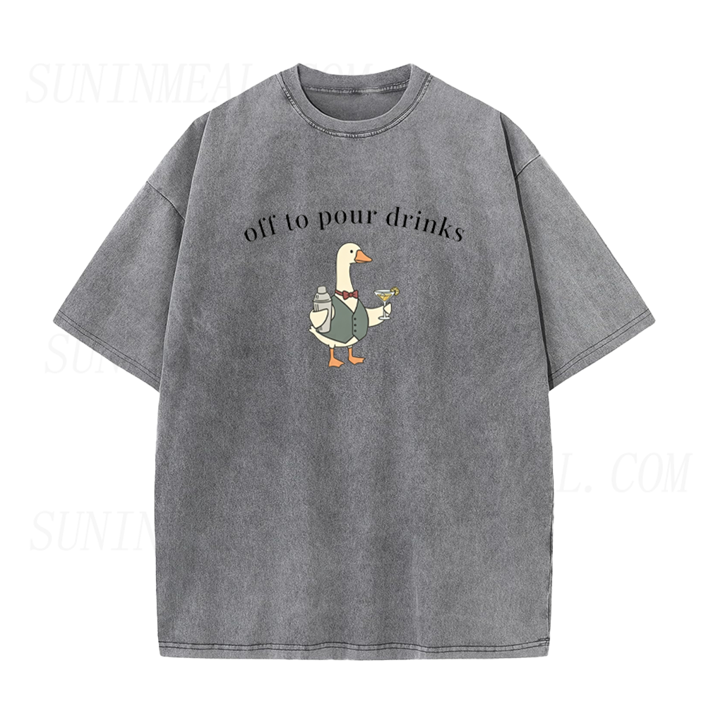 Funny Bartender Goose Unisex Tee