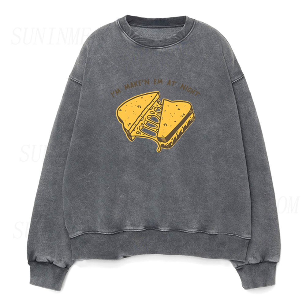 Funny Grilled Cheese Lover Unisex Crewneck Sweatshirt
