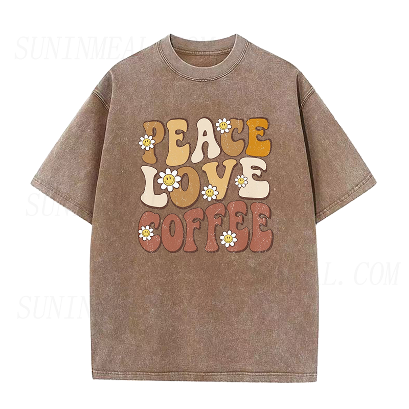 Peace Love Coffee Unisex Tee