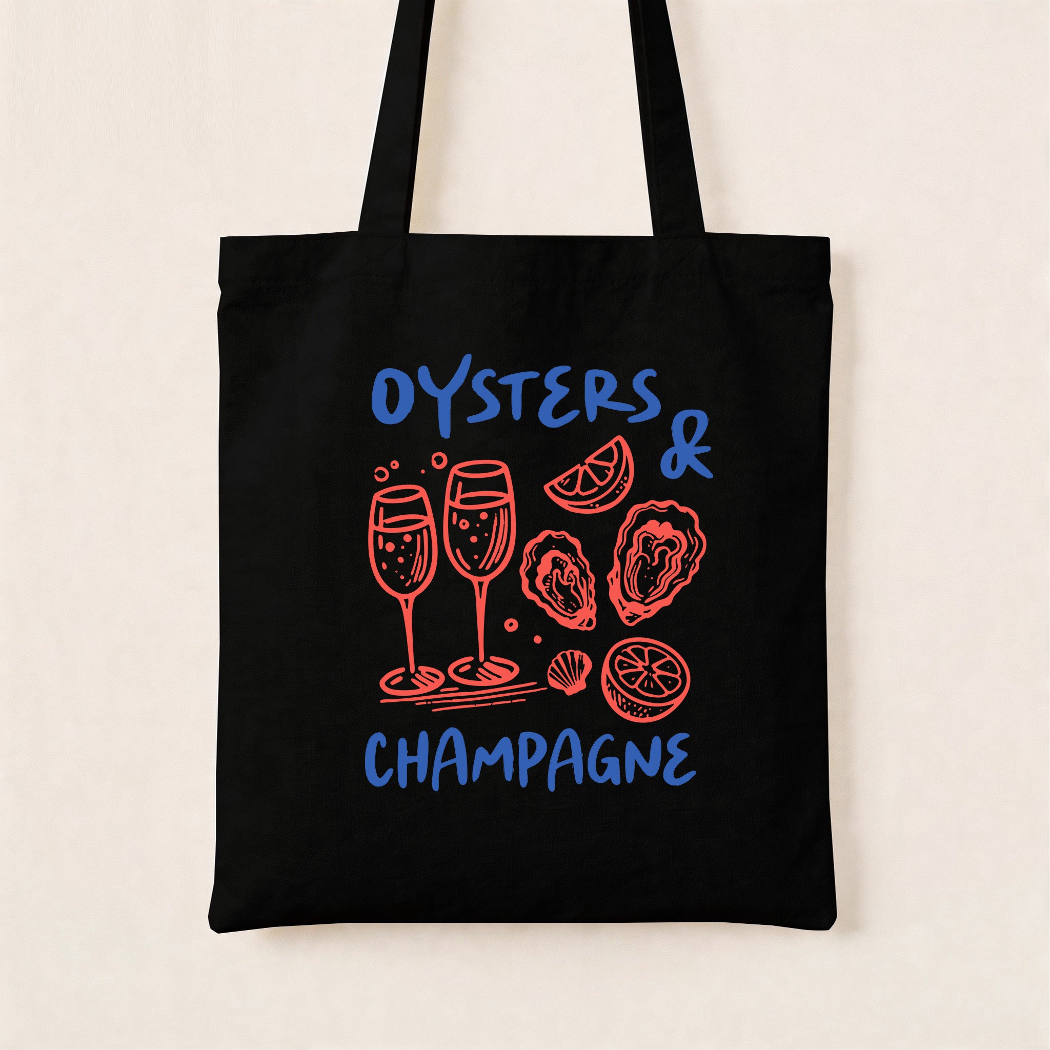 Oysters & Champagne Canvas Tote Bag