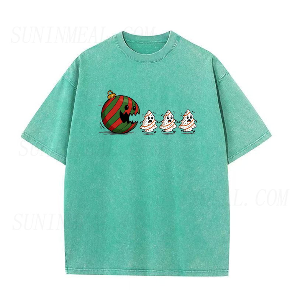 Funny Christmas Pacman Gingerbread Unisex Tee