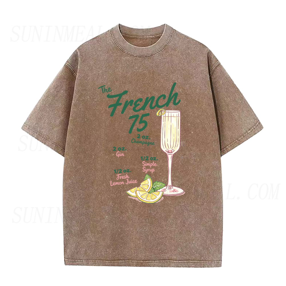 The French 75 Cocktail Recipe Unisex Tee