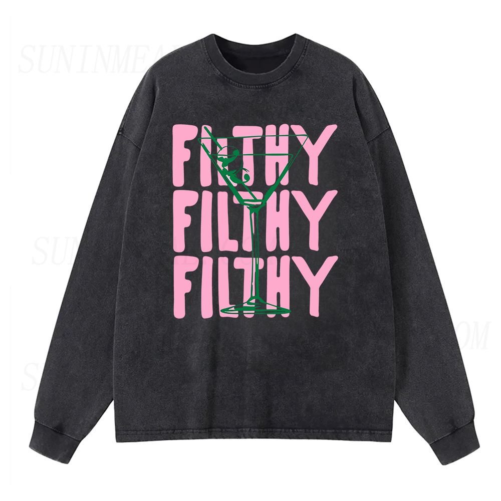 Filthy Martini Long Sleeve Unisex Tee