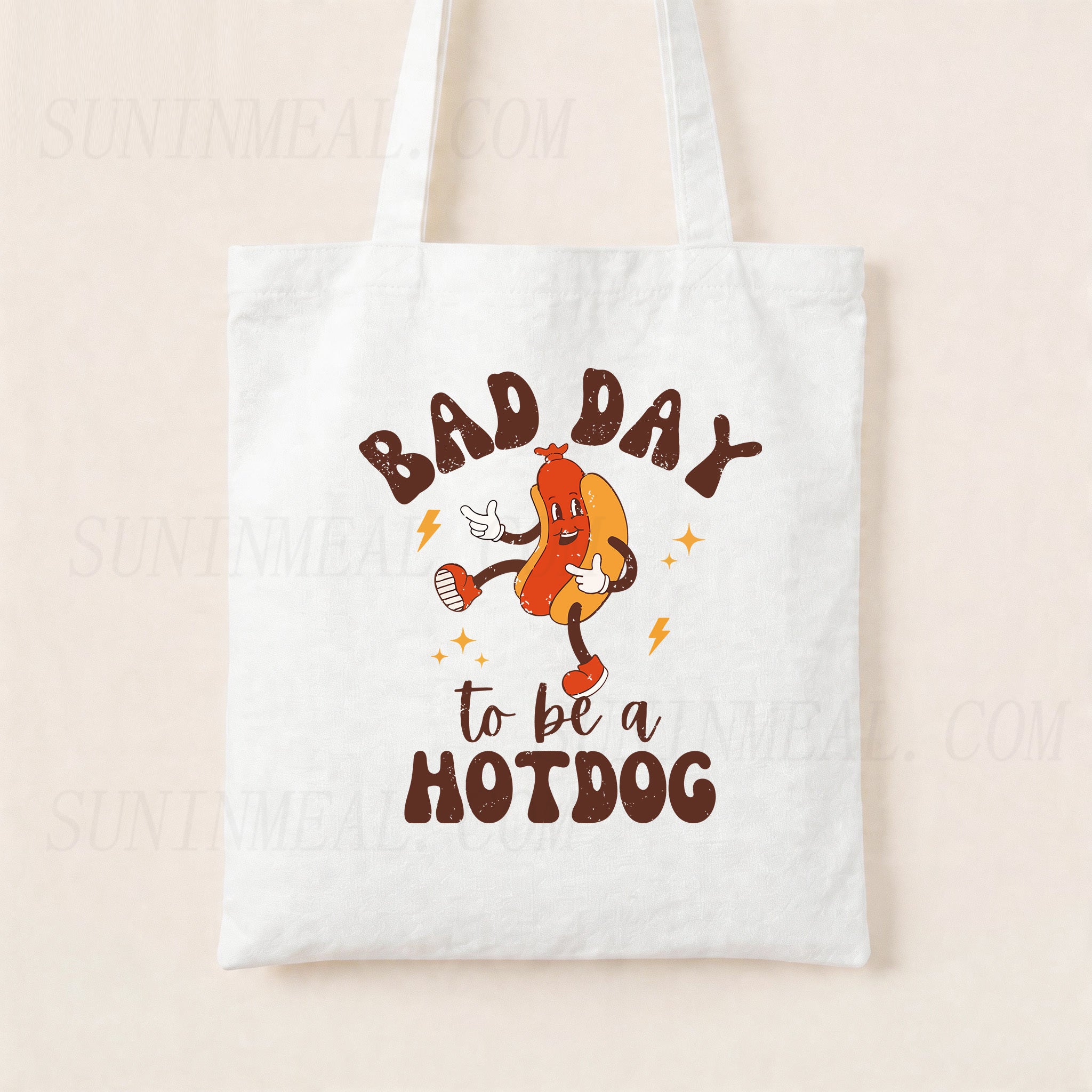 Bad Day To Be A Hotdog Canvas Tote Bag