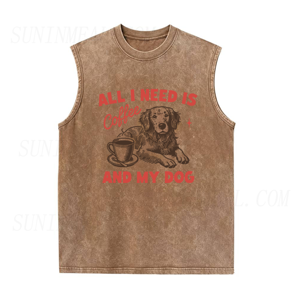 All I Need Is Coffee and My Dog Unisex Tank Top