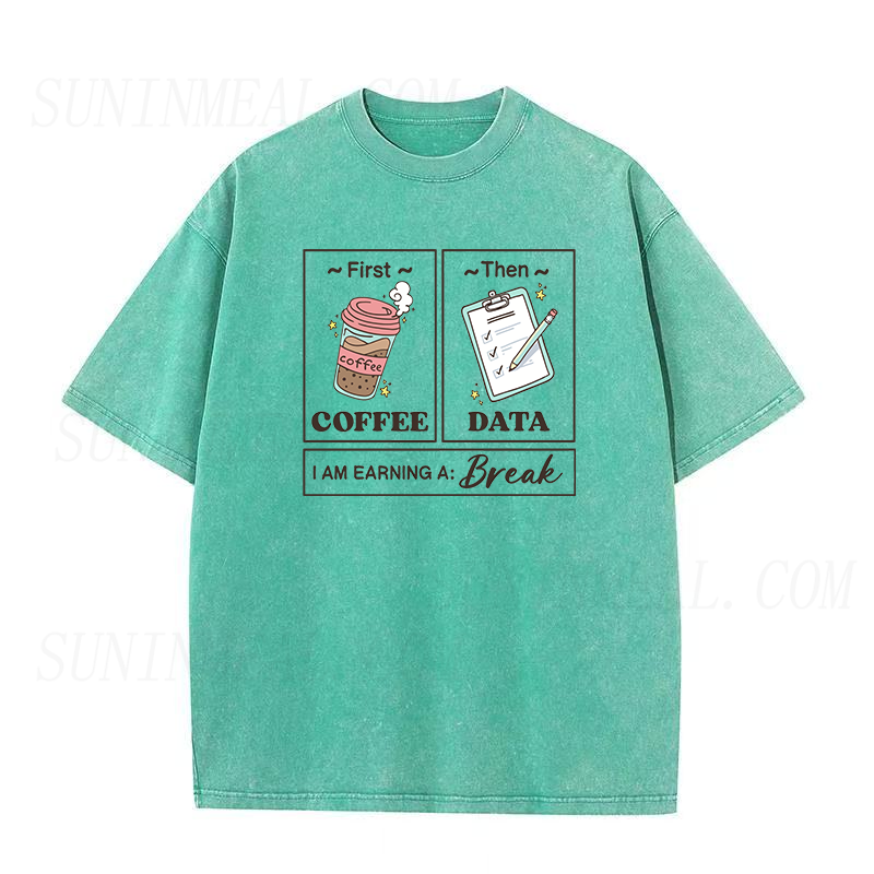 First Coffee Then Data Unisex Tee
