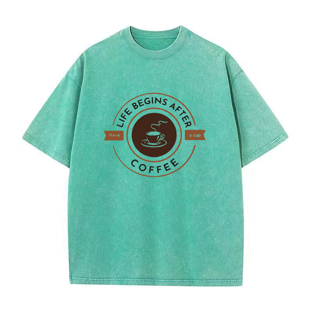 life begins have a coffee Unisex Tee