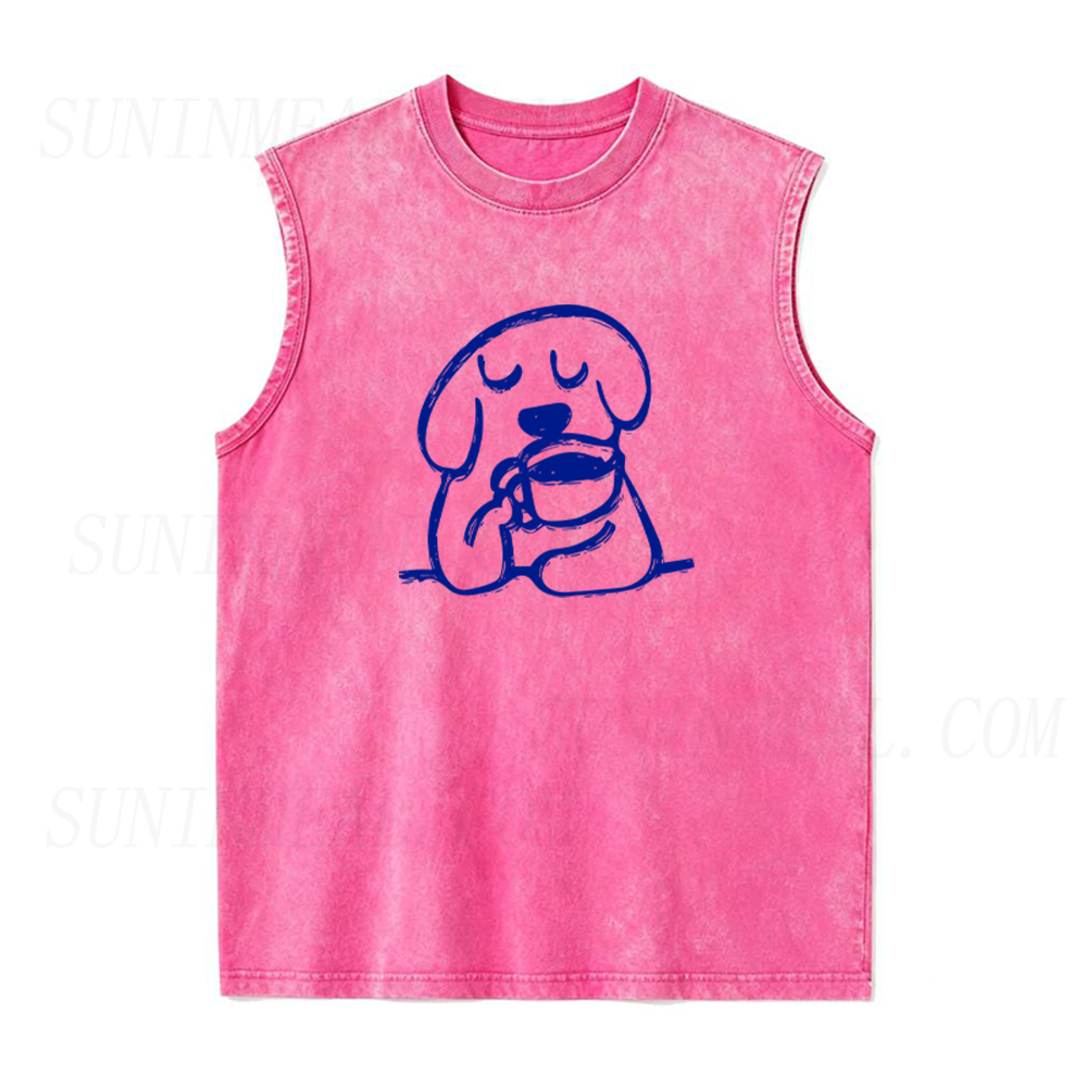 Coffee Dog Unisex Tank Top