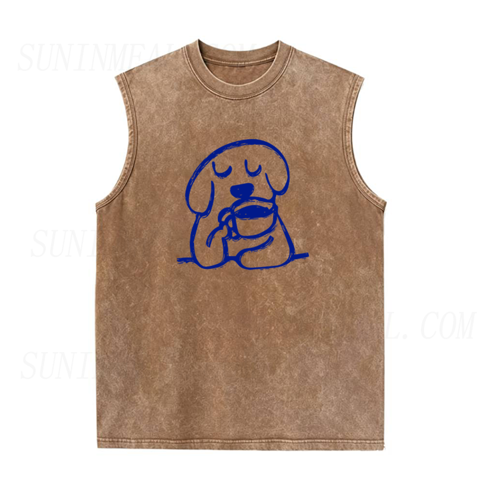 Coffee Dog Unisex Tank Top