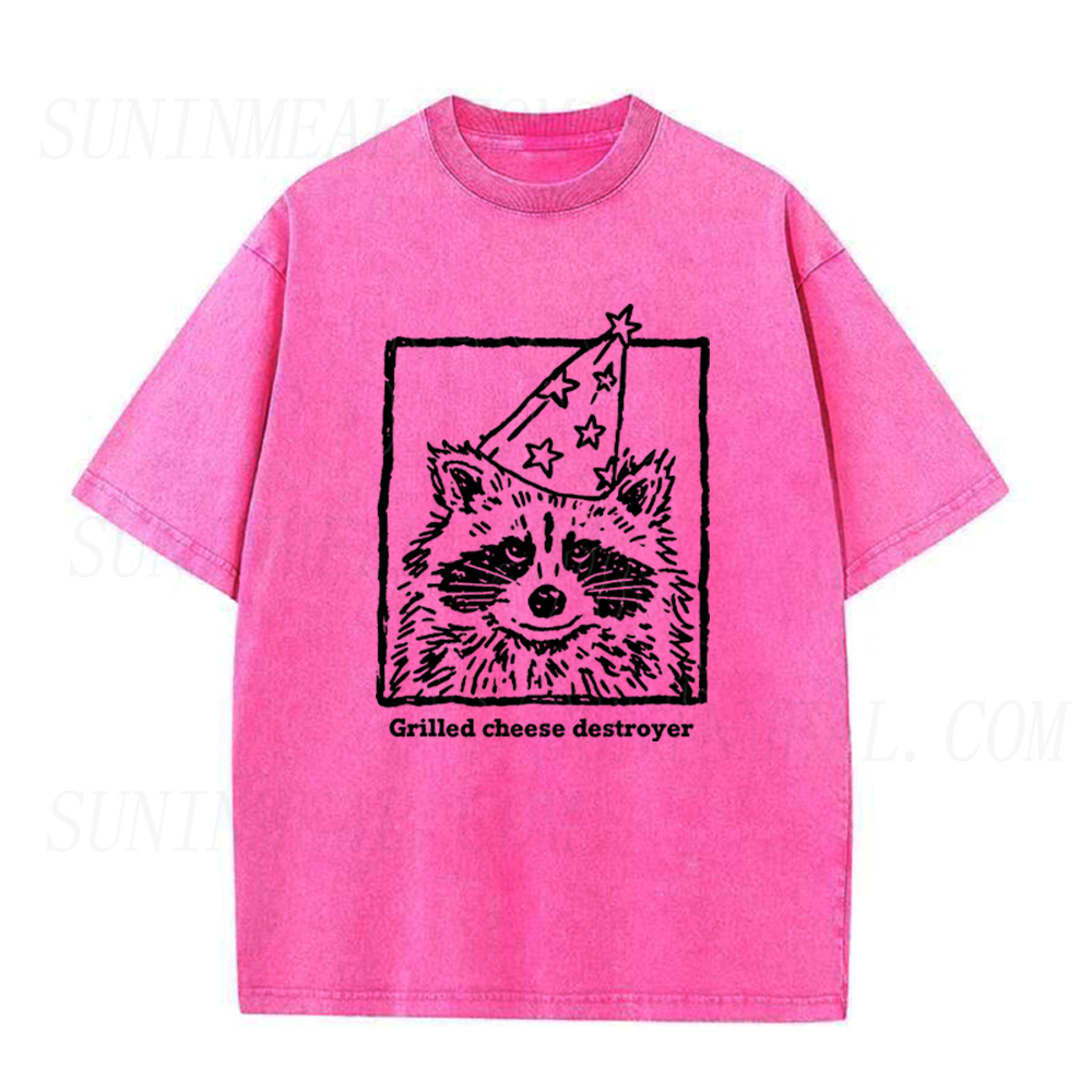 Grilled Cheese Destroyer Funny Raccoon Unisex Tee