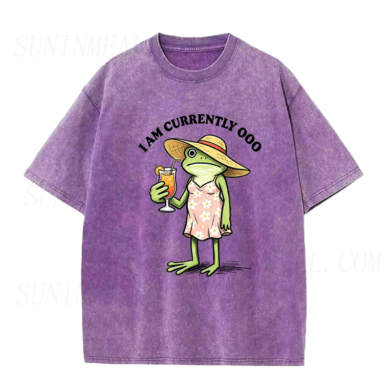 Vacation Frog Holding A Drink Unisex Tee