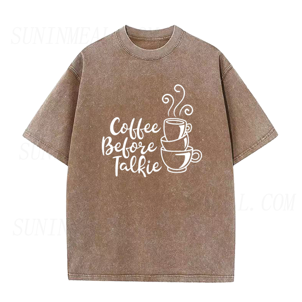 Retro Coffee Before Talkie Unisex Tee