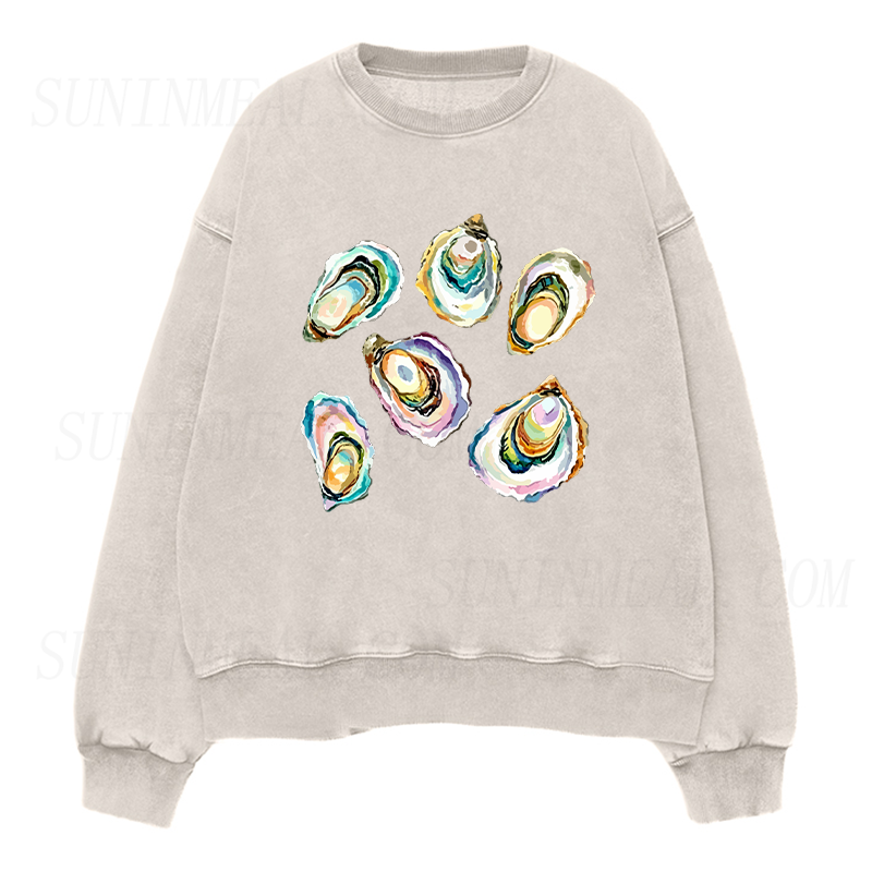 Watercolor Oyster Unisex Crewneck Sweatshirt