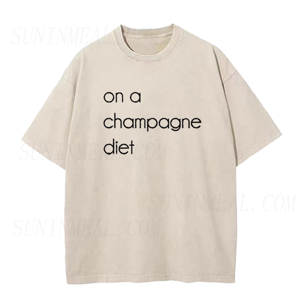 On A Champagne Diet Unisex Tee