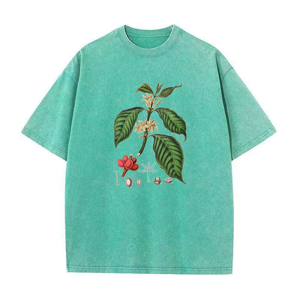 アラビカコーヒーの木のユニセックスTシャツ