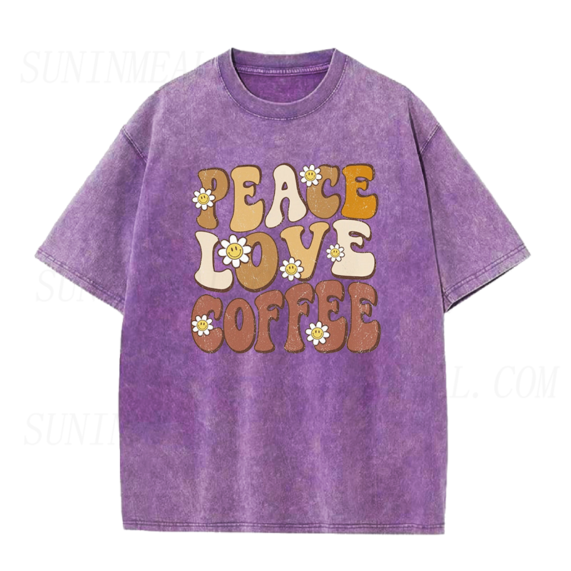 Peace Love Coffee Unisex Tee