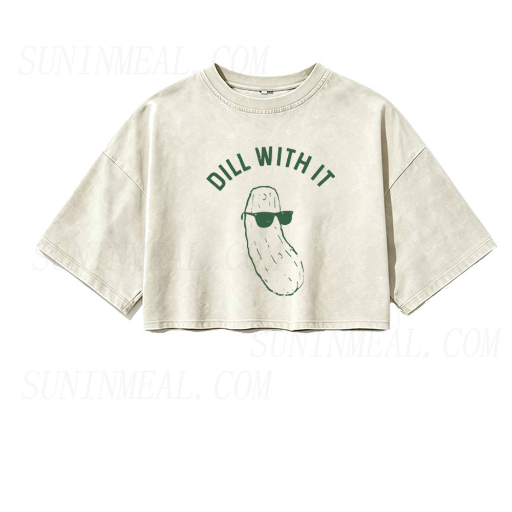 Dill with It Oversized Crop Tee
