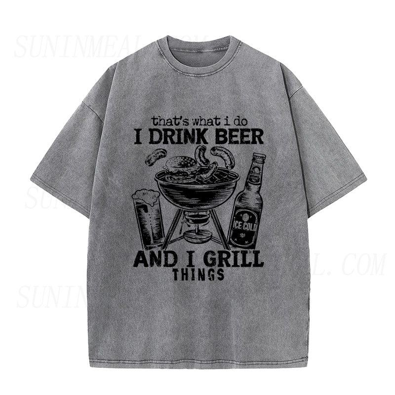 Drink Beer And Grill Unisex Tee