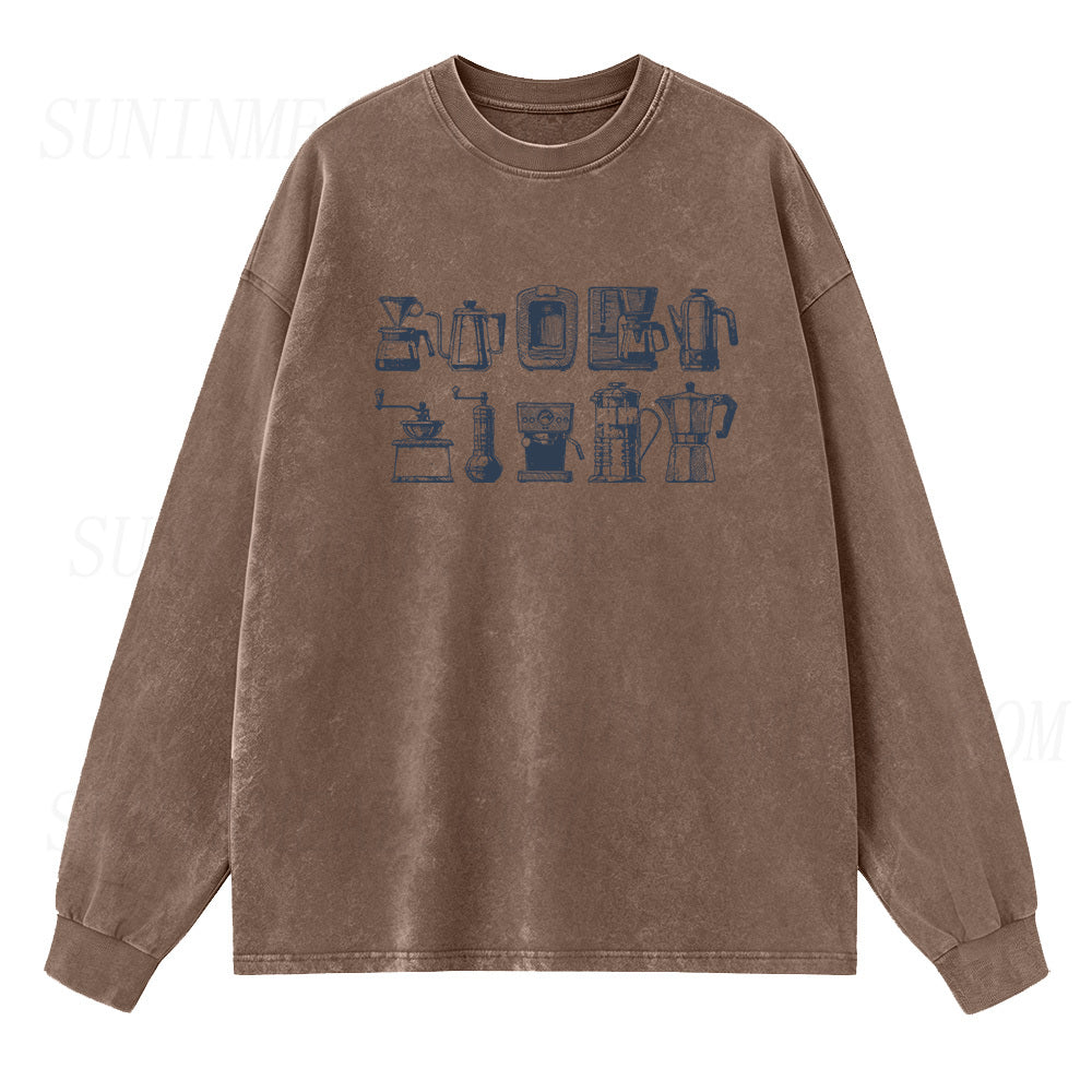 Vintage Coffee Machine Sleeve Unisex Tee
