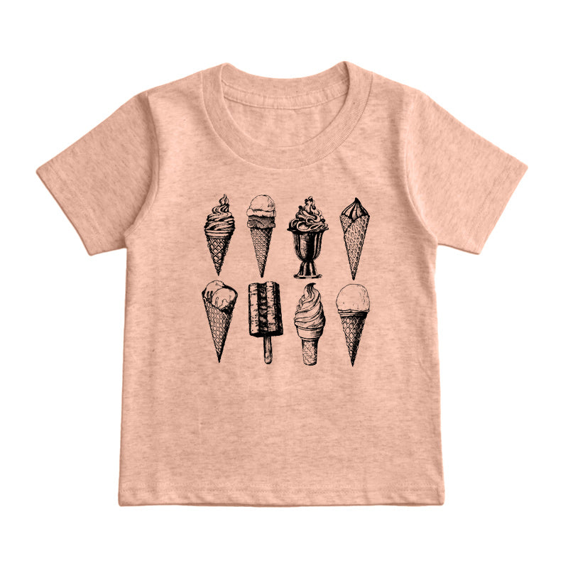 Minimalist Ice Cream Kids T-Shirt