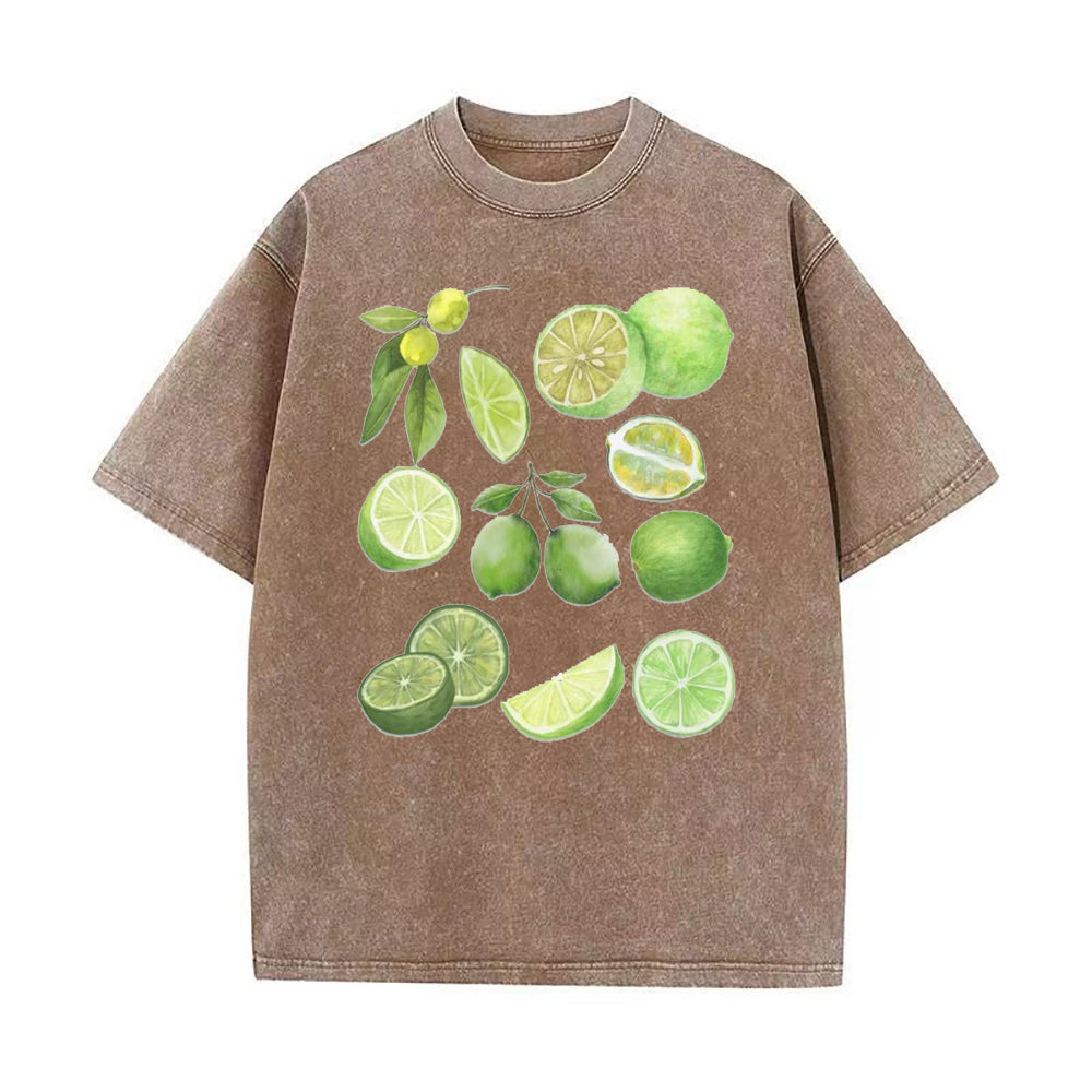 ヴィンテージフルーツライムユニセックスTシャツ