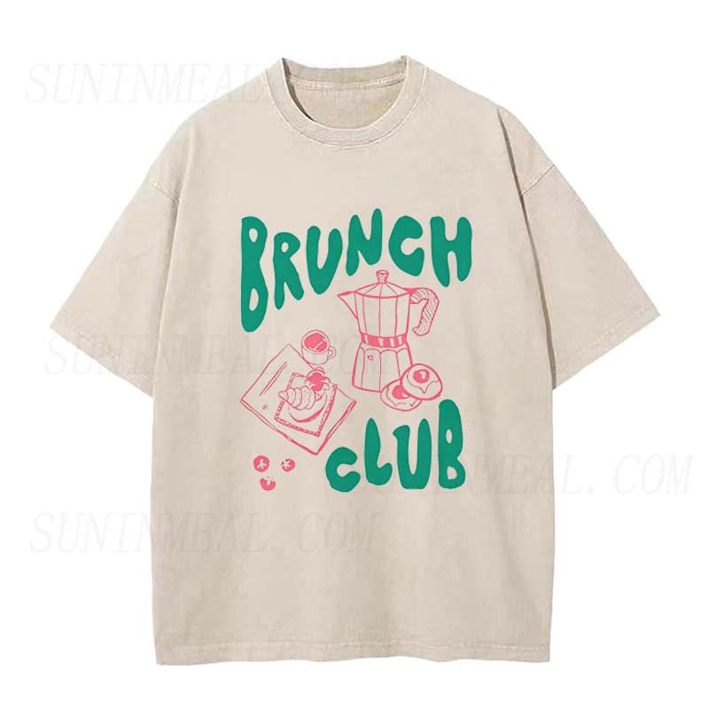 Coffee Croissant & Brunch Club Unisex Tee