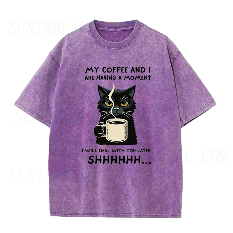 Funny Cat Coffee Unisex Tee
