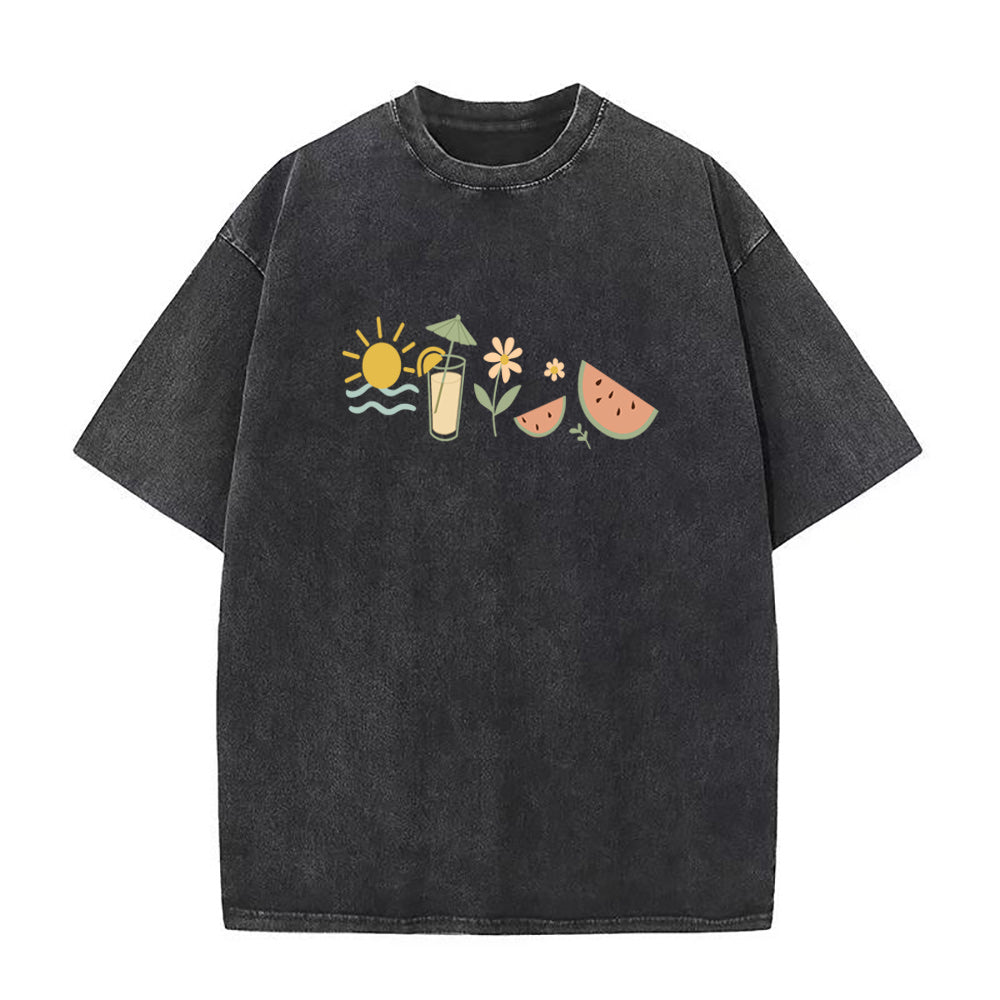 ハッピーサマーユニセックスTシャツ