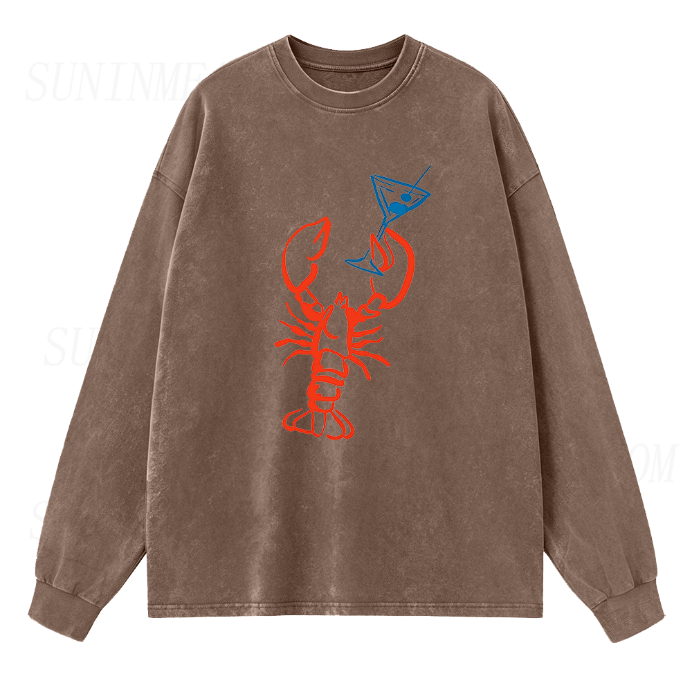 Lobster Martini Long Sleeve Unisex Tee