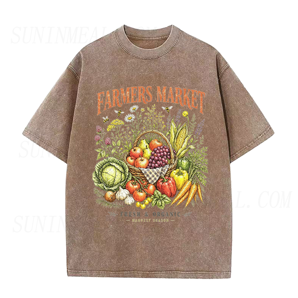 Vintage Farmers Market Graphic Unisex Tee
