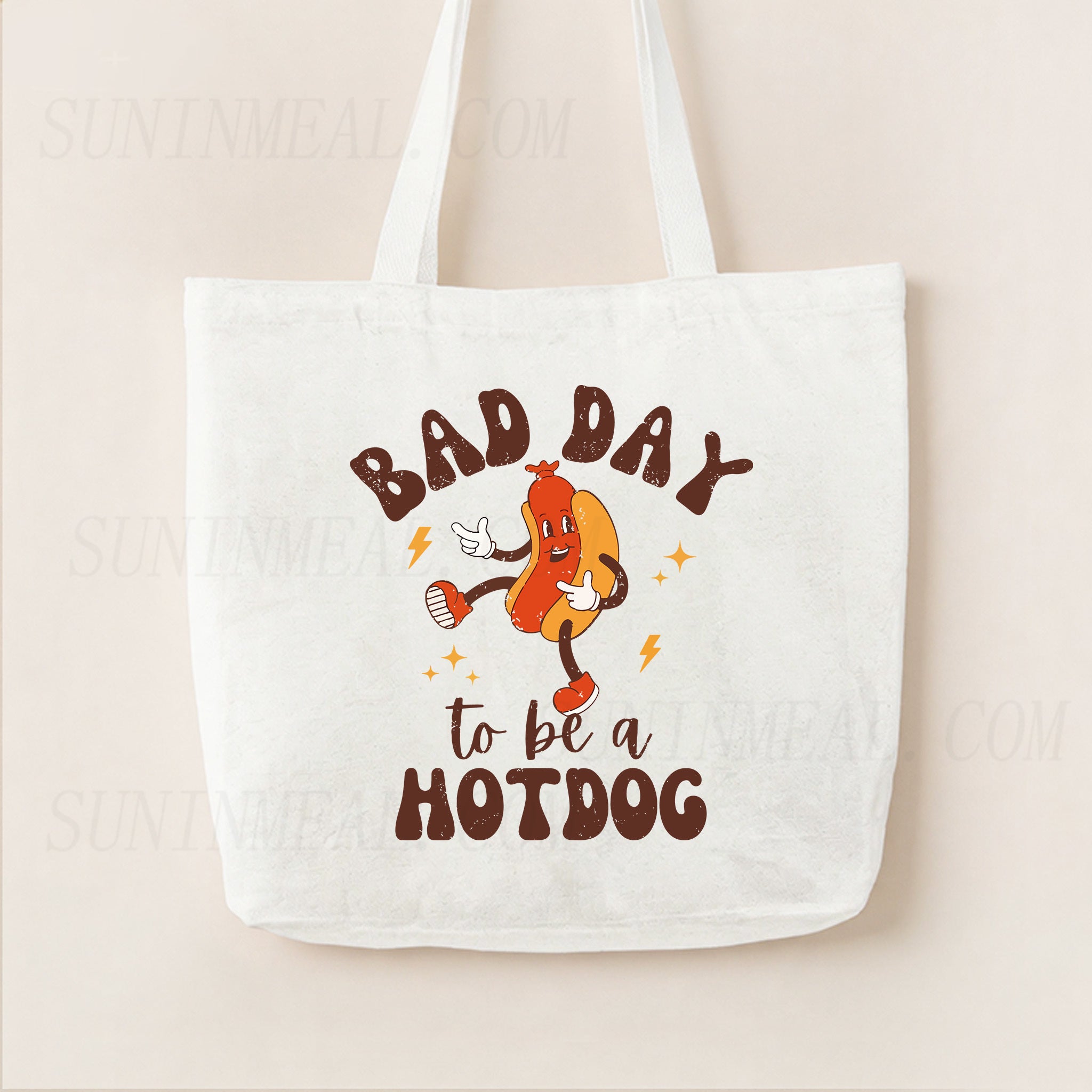 Bad Day To Be A Hotdog Canvas Tote Bag