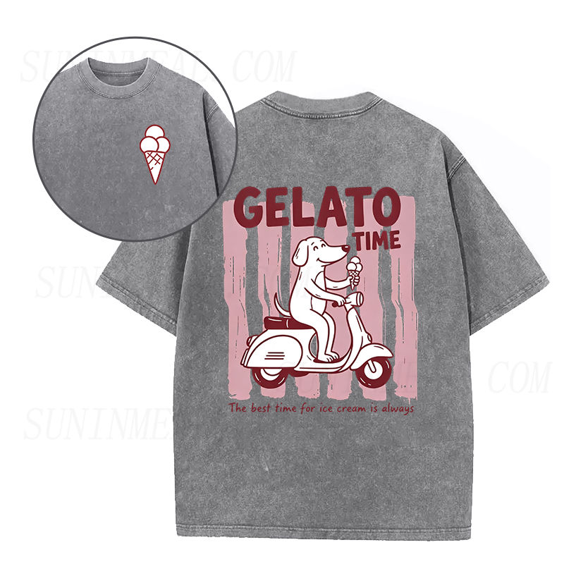 Gelato Time Dog Rider Unisex Tee