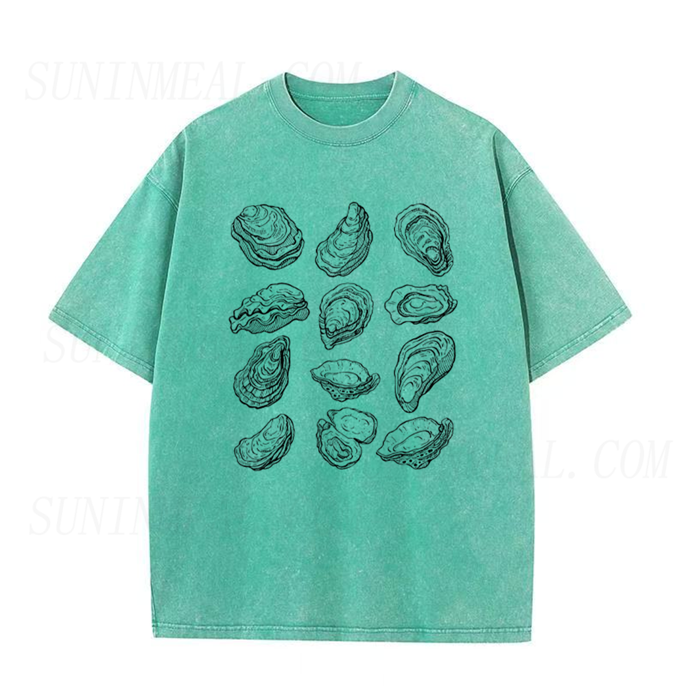 Seafood Oyster Drawing Unisex Tee