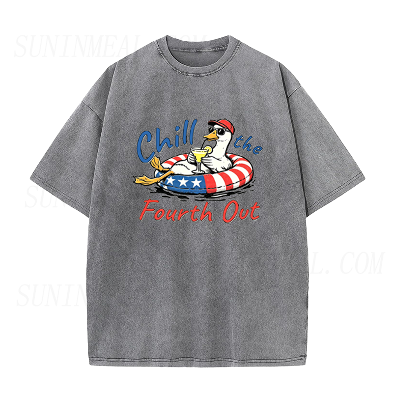 Chill The Fourth Out Duck Unisex Tee