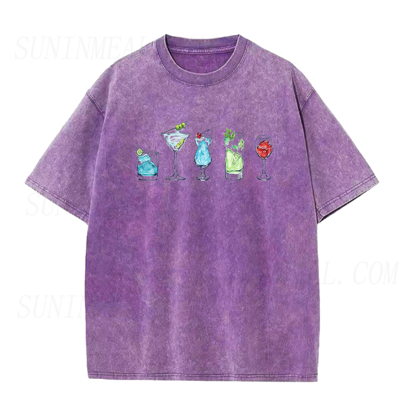 Vintage Cocktail Print Unisex Tee
