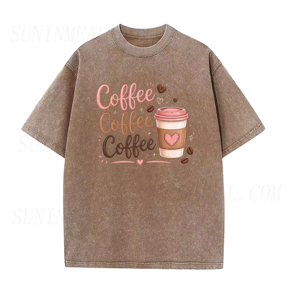 Coffee Coffee Coffee Cute Heart Coffee Cup Unisex Tee
