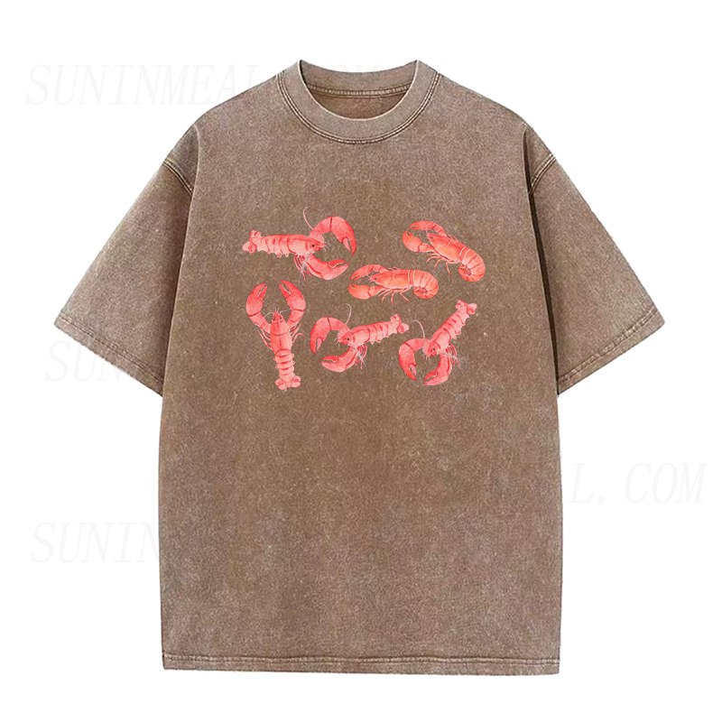Retro Seafood Lobsters Unisex Tee