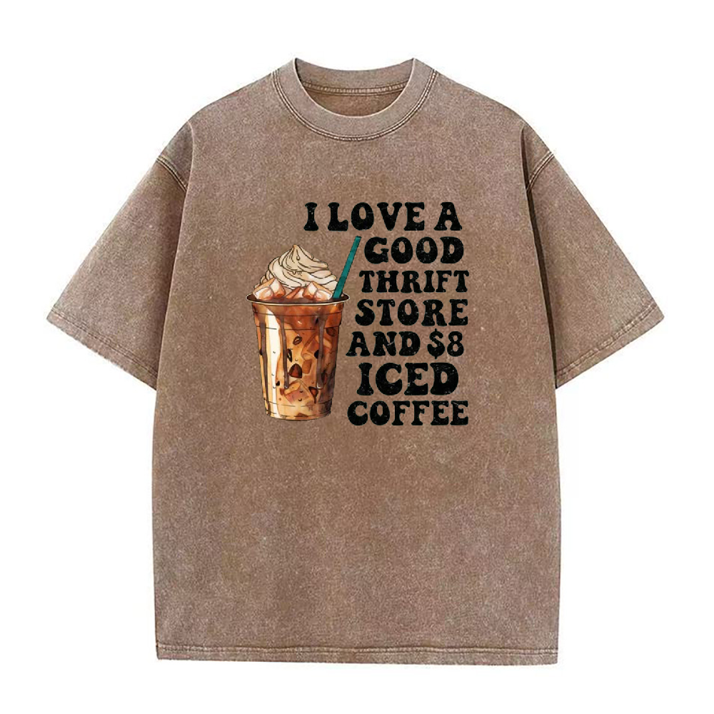 I Love a Good, Thrift Store, Iced Coffee Unisex Tee