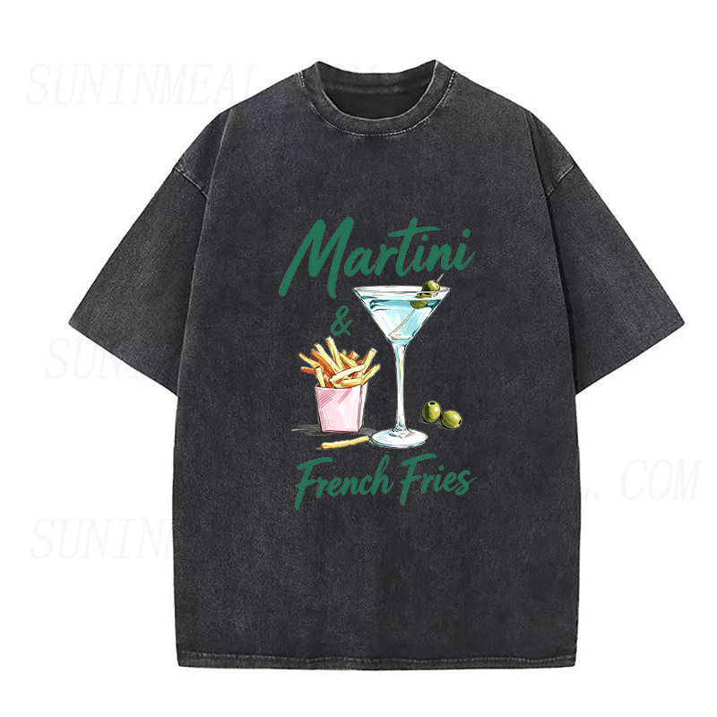 Martini and French Fries Unisex Tee