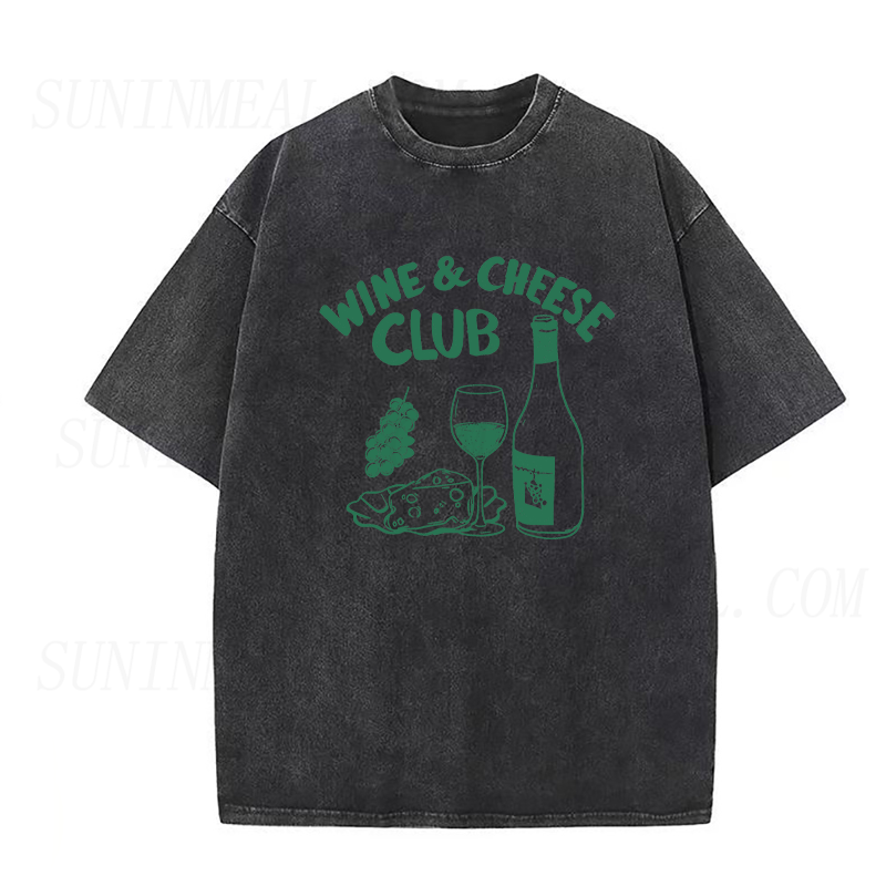 Retro Wine & Cheese Club Unisex Tee