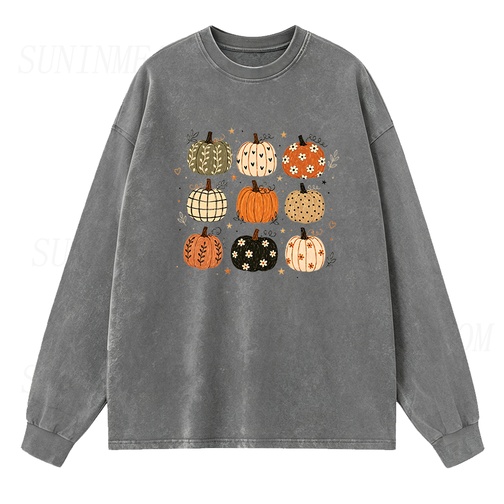 Boho Pumpkin Long Sleeve Unisex Tee