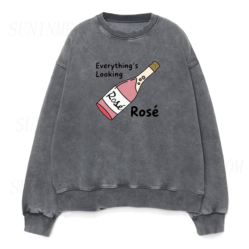 Everything's Looking Rosé Unisex Crewneck Sweatshirt